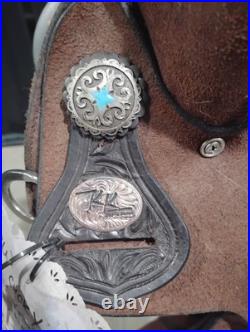 16 Inch Circle Y Barrel Saddle. Kelly Kaminski New Frontier Roughout