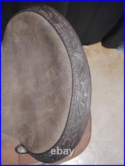 16 Inch Circle Y Barrel Saddle. Kelly Kaminski New Frontier Roughout