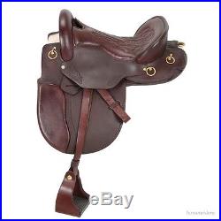 16 Inch Classic Distance Rider Endurance Saddle Dark Oil Leather Wide Tree