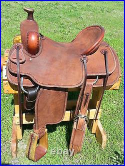 16 Johnny Scott Ranch Roping Saddle (Made in Texas) Roper