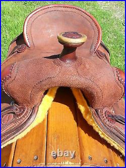 16 Johnny Scott Ranch Roping Saddle (Made in Texas) Roper