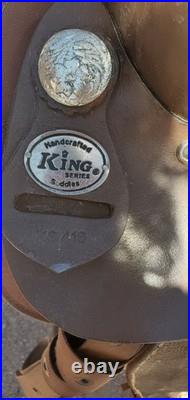 16 King Series 7 Gullet Trail or Barrel Western Saddle With Big Horn Fenders