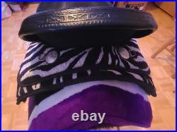 16 King Series Black Leather/Zebra Weatern Saddle