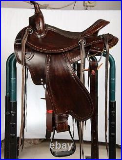 16 Leather WESTERN Horse Saddle TENNESSEE TRAIL HORSE SADDLE WITH ALL SETS