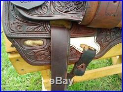 16 Longhorn Reining Saddle Custom Made in Texas