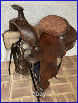 16 Maverick by Longhorn Western Pleasure Saddle with silver/chrome details