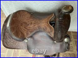16 Maverick by Longhorn Western Pleasure Saddle with silver/chrome details
