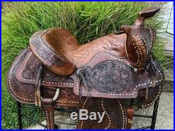 16 Vintage Buckstitched Western Horse Saddle