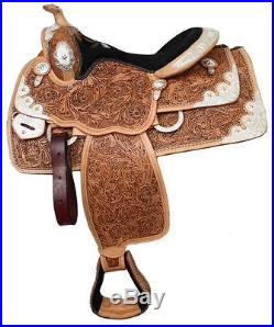16 Western Pleasure Silver Show Saddle Bridle Reins & Breast Collar Set