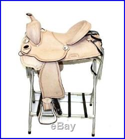16 Western Roughout Leather Nubuck Barrel Rodeo Horse Trail Saddle Tack