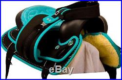 16 Western Synthetic Pleasure Trail Show Horse Saddle Tack Set New