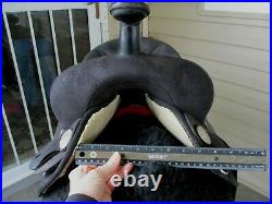 16'' Wintec all rounder black synthetic roughout western trail saddle FQH BARS