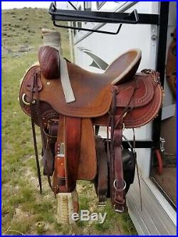 16 billy cook rough-out, border stamped ranch saddle, lightly used