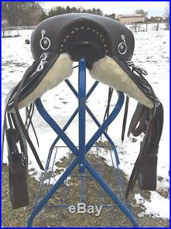 16 brown leather hornless gaited horse trail/endurance saddle
