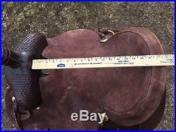 16 dark oil rough out leather Western mule saddle
