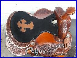 16'' western barrel racing Saddle with antic finished