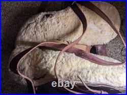 16in handmade by williams leather horse saddle USED