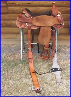 17 17.5 SRS Paul Taylor Pilot Point Tx Western Roping pleasure trail saddle