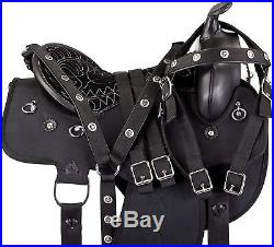 17 18 Black Synthetic Cordura Light Pleasure Trail Western Horse Saddle Tack