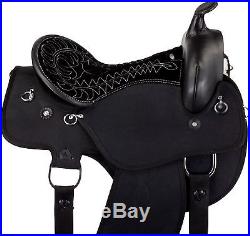17 18 Black Synthetic Cordura Light Pleasure Trail Western Horse Saddle Tack