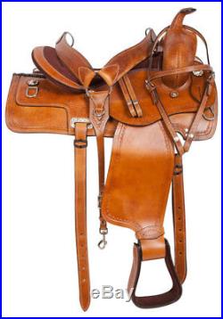 17 18 Western Pleasure Trail Ranch Roping Cowboy Horse Leather Saddle Tack