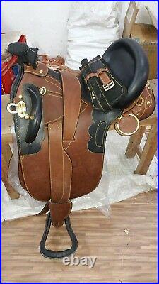 17'' Australian stock leather saddle with full accessories