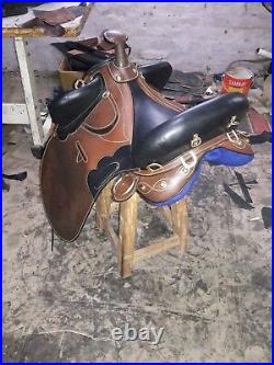 17'' Australian stock leather saddle with full accessories