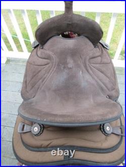 17'' BIG HORN 504 FQH BARS Brown Western suede leather Trail saddle USA