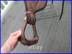 17'' BIG HORN 504 FQH BARS Brown Western suede leather Trail saddle USA