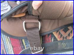 17'' BIG HORN 504 FQH BARS Brown Western suede leather Trail saddle USA