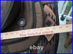 17'' BIG HORN 504 FQH BARS Brown Western suede leather Trail saddle USA