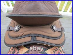 17'' BIG HORN 504 FQH BARS Brown Western suede leather Trail saddle USA