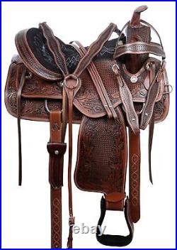 17 Beautiful Western Barrel Antique Premium Leather Horse Saddle Tack