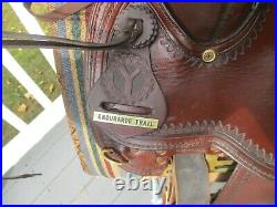 17'' Circle Y Endurance Park & Trail Brown leather western saddle SQH BARS