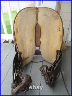 17'' Circle Y Endurance Park & Trail Brown leather western saddle SQH BARS