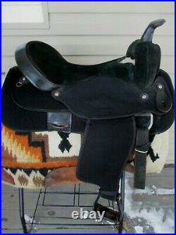 17'' Circle Y Park & Trail Black Synthetic Western Saddle