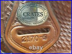 17 Crates Handcrafted Hand Tooled Leather Trail / Western Horse Saddle 2170-5