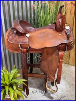 17 Genuine Billy Cook Cutting Saddle #4042 Rough Out Full QH Bars