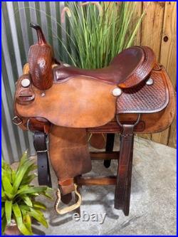 17 Genuine Billy Cook Cutting Saddle #4042 Rough Out Full QH Bars