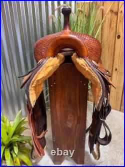 17 Genuine Billy Cook Cutting Saddle #4042 Rough Out Full QH Bars