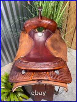 17 Genuine Billy Cook Cutting Saddle #4042 Rough Out Full QH Bars