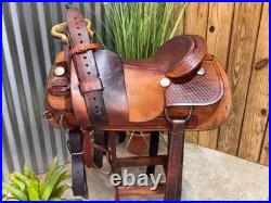 17 Genuine Billy Cook Cutting Saddle #4042 Rough Out Full QH Bars