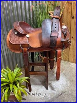17 Genuine Billy Cook Cutting Saddle #4042 Rough Out Full QH Bars