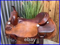 17 Genuine Billy Cook Cutting Saddle #4042 Rough Out Full QH Bars