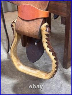 17 Genuine Billy Cook Cutting Saddle #4042 Rough Out Full QH Bars