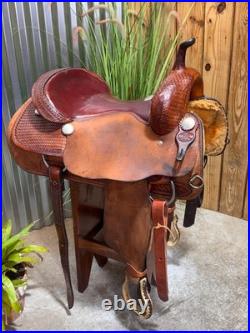 17 Genuine Billy Cook Cutting Saddle #4042 Rough Out Full QH Bars