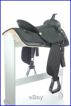 17 Inch New Western Synthetic Comfort Pleasure Trail Horse Saddle Cordura Black