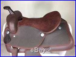 17 Inch New Western Synthetic Comfort Pleasure Trail Horse Saddle Cordura Brown