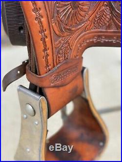 17 Martin Wade Saddle- Floral Tooled- Stunning Western Saddle, Ranch, Cowboy