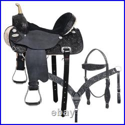 17 Western Horse Saddle American Leather Flex Trail Barrel Tack Hilason